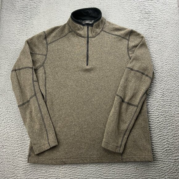 Kuhl Other - Kuhl Revel 1/4 Zip Fleece Lined Pullover Size Large Brown Mens Quarter